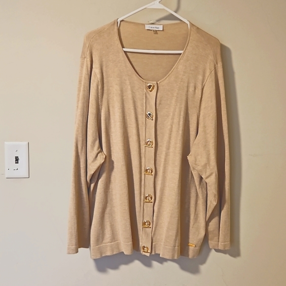 Calvin Klein Toggle Clasp Cardigan - Picture 1 of 6